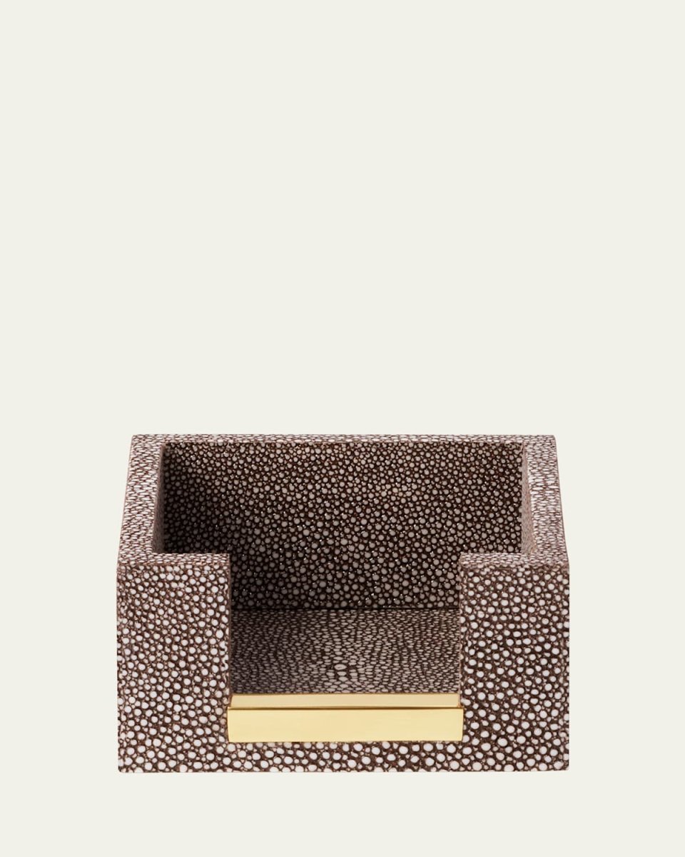 Faux Shagreen Memo Paper Holder
